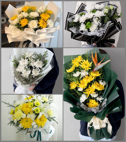 广东江门市台山市冲蒌镇新屋村白事花束代送